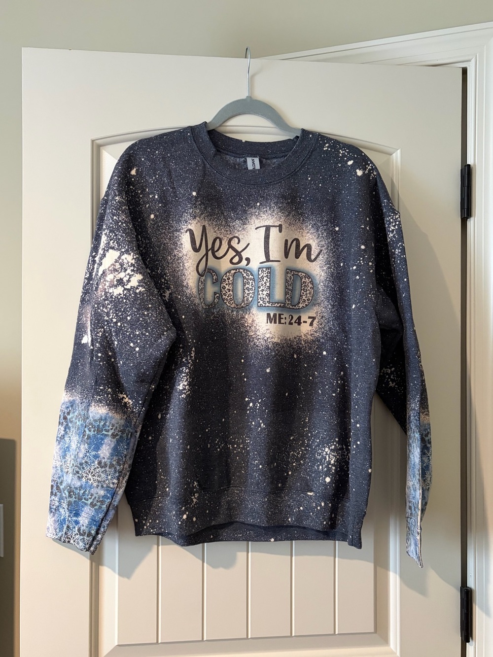 I’m Cold Custom Bleached Crewneck